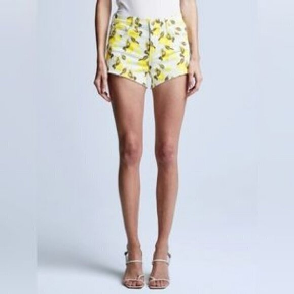 L'AGENCE Audrey Mid-Rise Lemon Shorts - Picture 2 of 16